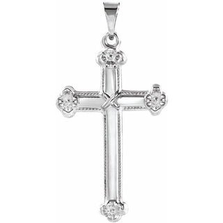 Platinum 25x16 mm Cross Pendant 