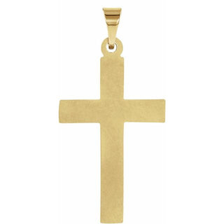 14K Yellow 15x9.5 mm Cross Pendant  