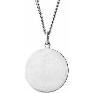 Sterling Silver 18 mm Round St. Raphael 18" Necklace