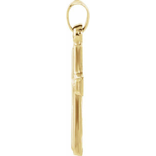 14K Yellow 17x12 mm Cross Pendant 