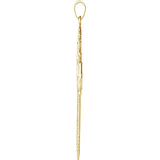 14K Yellow 47x31 mm Cross Pendant 