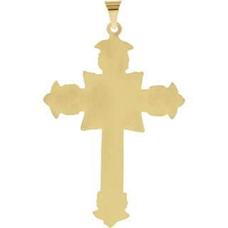 14K Yellow 47x31 mm Cross Pendant 