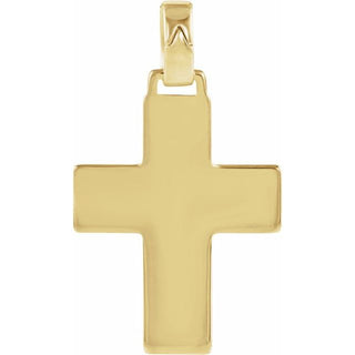 14K Yellow 22.5x18 mm Cross Pendant