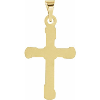 14K Yellow 18x12 mm Cross Pendant 