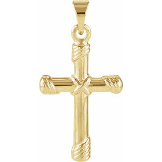 14K Yellow 18x12 mm Cross Pendant 
