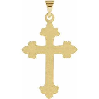 14K Yellow 24x17.5 mm Cross Pendant 