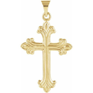 14K Yellow 24x17.5 mm Cross Pendant 
