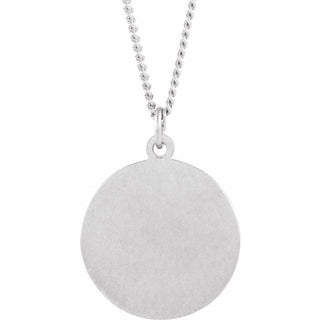 Sterling Silver 18 mm Round St. Francis of Assisi Medal 18" Necklace