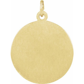 14K Yellow 22 mm Round St. Francis of Assisi Medal