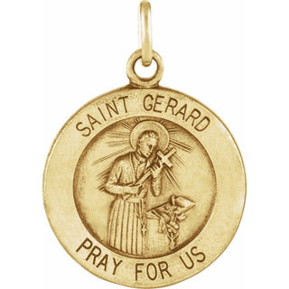 14K Yellow 12 mm Saint Gerard Medal