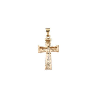 14K Yellow Cross Pendant