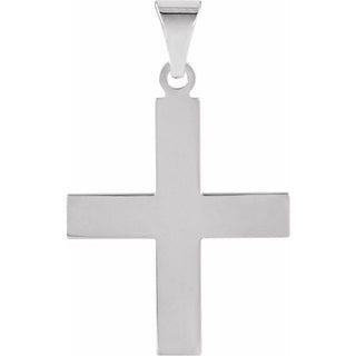 14K White 27.5x25 mm Greek Cross Pendant
