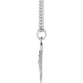 Sterling Silver 15 mm Round St. Patrick 18" Necklace