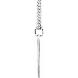 Sterling Silver 18 mm Round St. Luke Medal 18" Necklace 