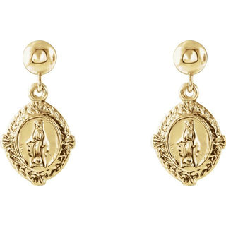 14K Yellow Miraculous Earrings 