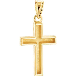 14K Yellow 20x13 mm Cross Pendant