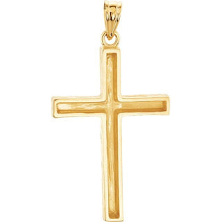 14K Yellow 30x20 mm Cross Pendant