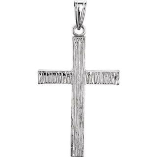 14K White 30x20 mm Cross Pendant