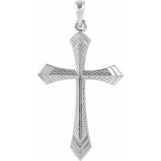 Platinum 32x21 mm Cross Pendant 