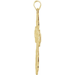 14K Yellow St. Olga Orthodox Cross Pendant