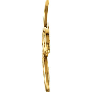 14K Yellow Flower & Butterfly Bracelet Center