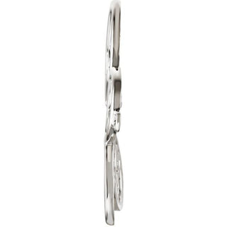 14K White Flower & Butterfly Bracelet Center