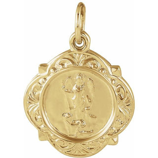 14K Yellow 12 mm Saint Raphael Medal