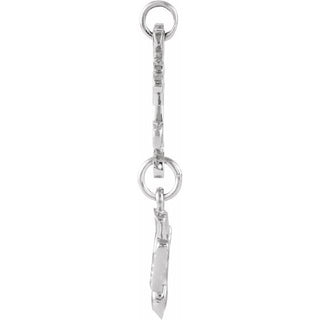Sterling Silver 24.5x12 mm Huguenot Cross Pendant