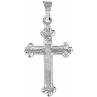 Platinum 18.5x12.5 mm Cross Pendant