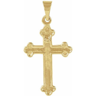 14K Yellow 18.5x12.5 mm Cross Pendant