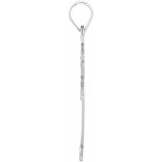 Platinum 18.5x12.5 mm Cross Pendant
