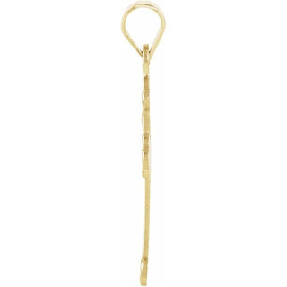 14K Yellow 18.5x12.5 mm Cross Pendant