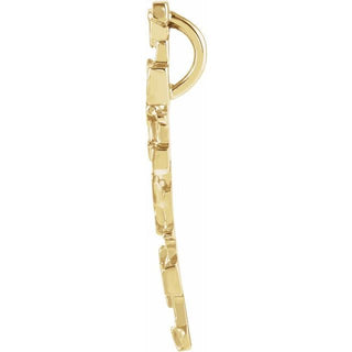 14K Yellow Cross Pendant