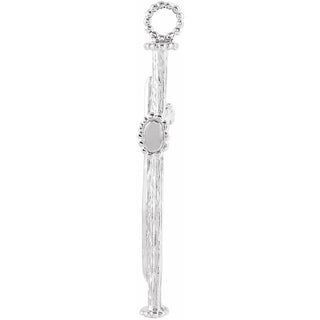 14K White Cross Pendant