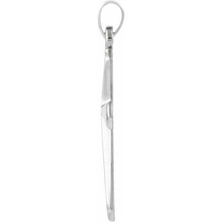 Platinum 22.5x16 mm Cross Pendant