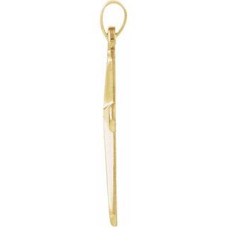 14K Yellow 22.5x16 mm Cross Pendant