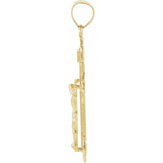 14K Yellow 29x21.5 mm Crucifix Pendant  