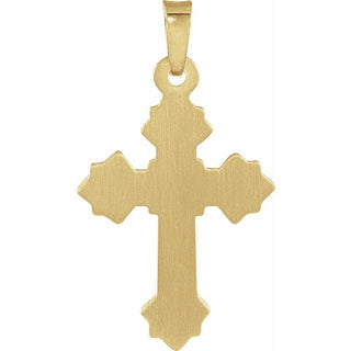 14K Yellow/White Hollow Crucifix Pendant