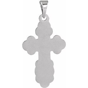 Sterling Silver 19x13 mm Orthodox Cross Pendant 