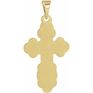14K Yellow 12x8 mm Orthodox Cross Pendant