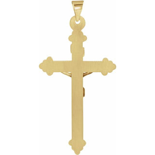 14K Yellow/White Hollow Crucifix Pendant