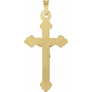 14K Yellow/White Hollow Crucifix Pendant