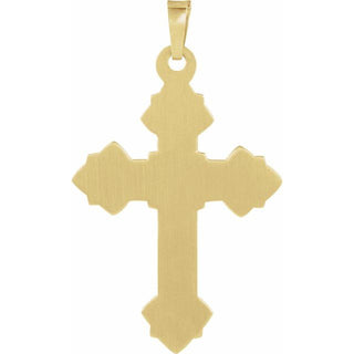 14K Yellow/White Hollow Crucifix Pendant