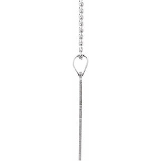 14K White 23.5x14 mm Cross 18" Necklace