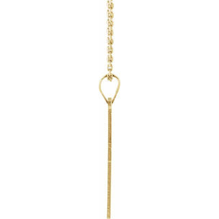 14K Yellow 22x14 mm Cross 18" Necklace