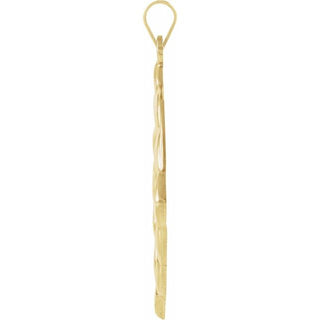 14K Yellow 31x31 mm Our Lady of Lourdes Medal