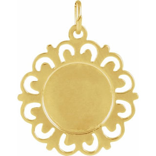 14K Yellow 18 mm Round St. Patrick Medal