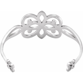 Sterling Silver Granulated Cuff 6 1/2" Bracelet