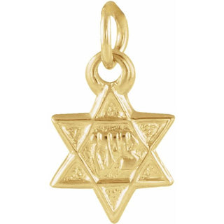 14K Yellow 7.5x7 mm Star of David Pendant 