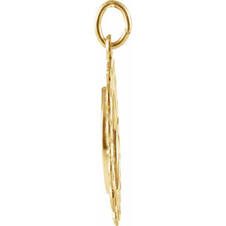 14K Yellow 18 mm Our Lady of Fatima Medal